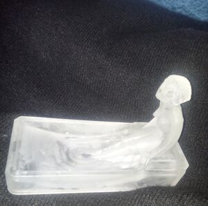 Heinrich Hoffman 1981 Frosted glass Woman In A Bathtub